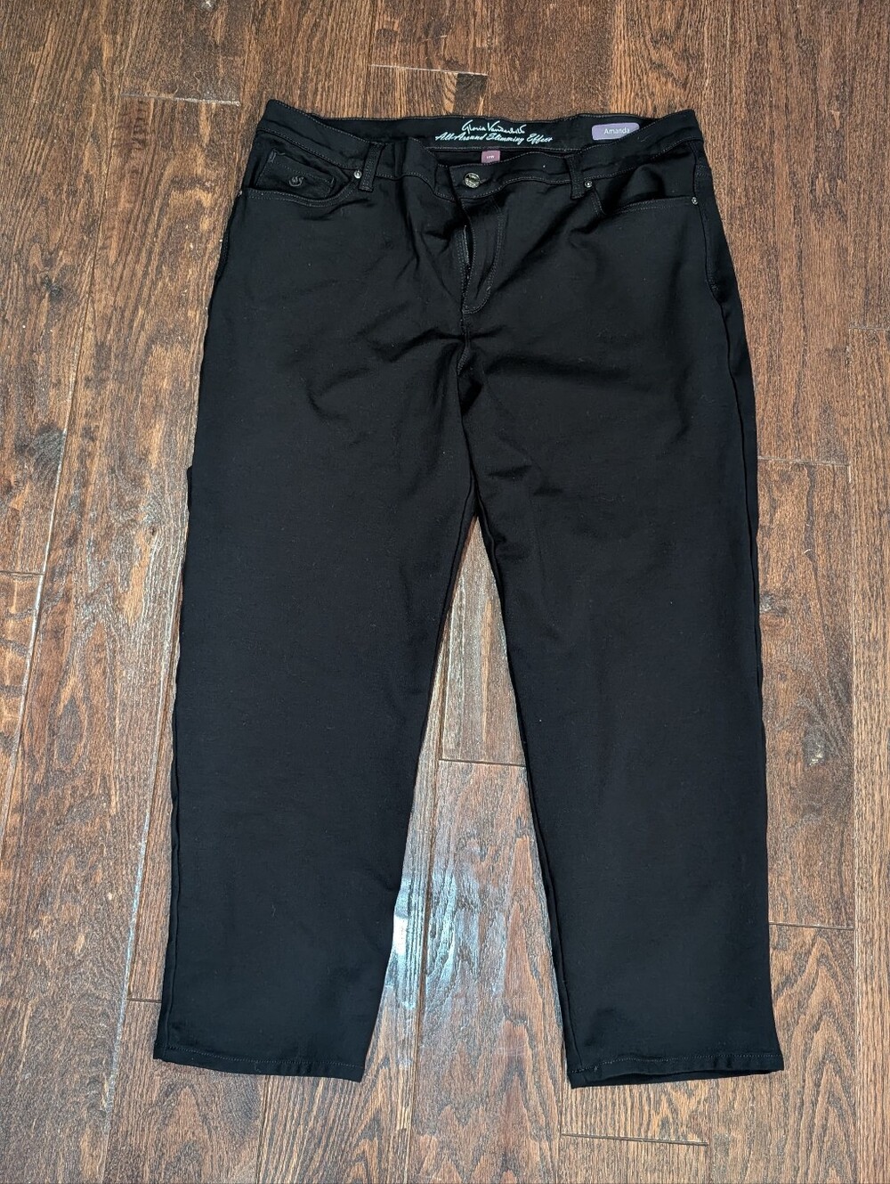Gloria Vanderbilt All-Around Slimming Effect Stretch Knit Pants Sz 18W Short